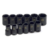 SK Tools - 12 Piece 3/8 in.- Drive 6 Point Metric Standard Impact Socket Set