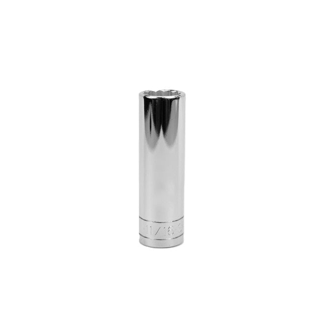 SK Tools - 11/16 in.- 1/2 in.- Drive 12 Point Fractional Deep Chrome Socket