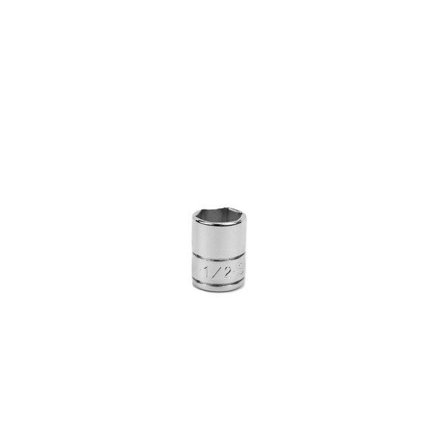 SK Tools - 1/2 in.- 1/4 in.- Drive 6 Point Fractional Standard Chrome Socket