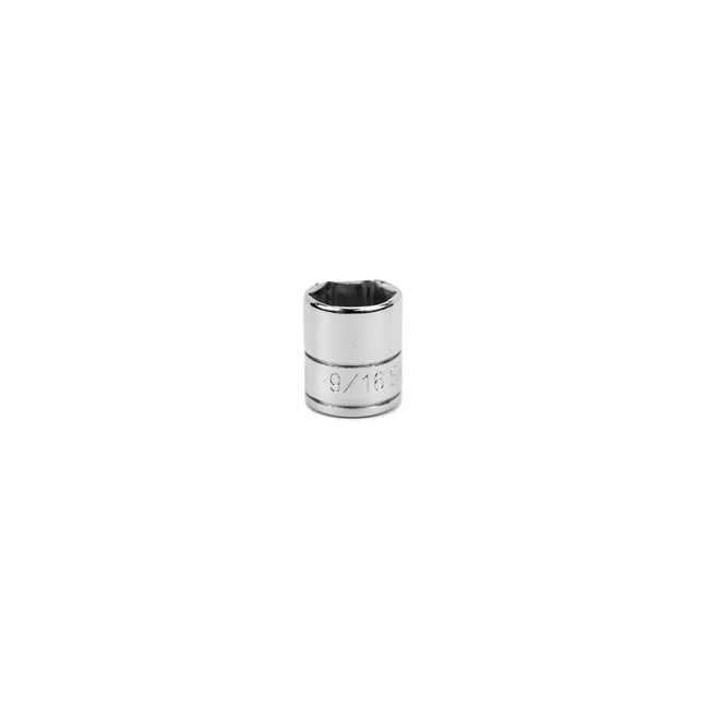 SK Tools - 9/16 in.- 1/4 in.- Drive 6 Point Fractional Standard Chrome Socket