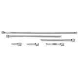 SK Tools - 6 Piece 1/4 in.- Drive Chrome Wobble Extension Set
