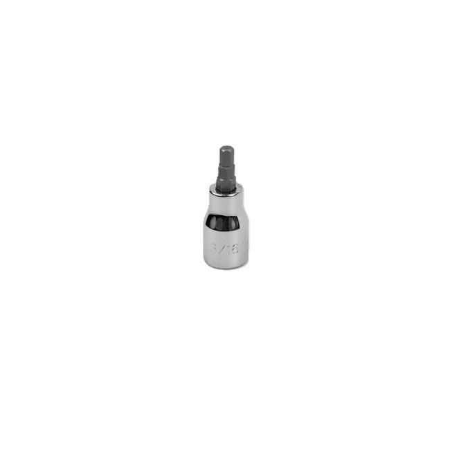 SK Tools - 3/16 in.-  3/8 in.- Drive Hex Chrome Bit Socket