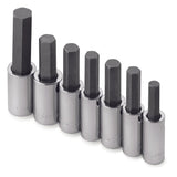 SK Tools - 7 Piece 1/2 in.- Drive Fractional Hex Bit Socket Set