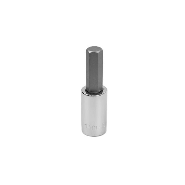 SK Tools - 14 mm 1/2 in.- Drive Hex Chrome Bit Socket