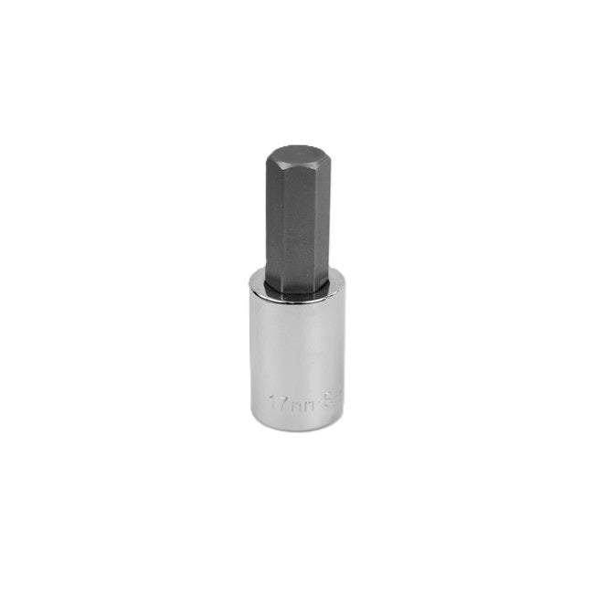 SK Tools - 17 mm 1/2 in.- Drive Hex Chrome Bit Socket