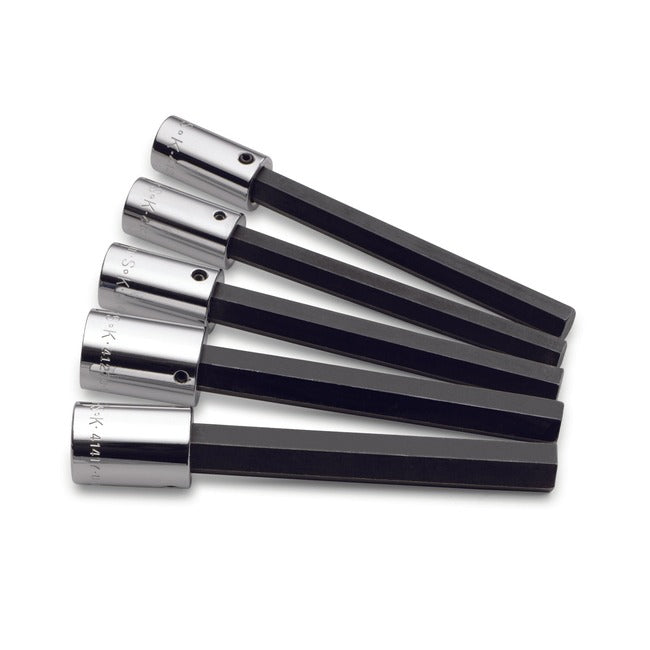 SK Tools - 5 Piece 1/2 in.- Drive Metric Long Hex Bit Socket Set