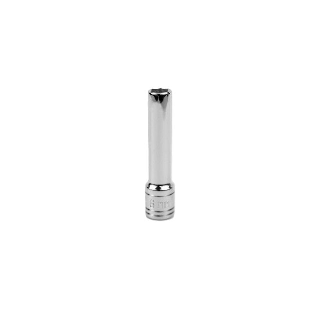 SK Tools - 6 mm 1/4 in.- Drive 6 Point Metric Deep Chrome Socket