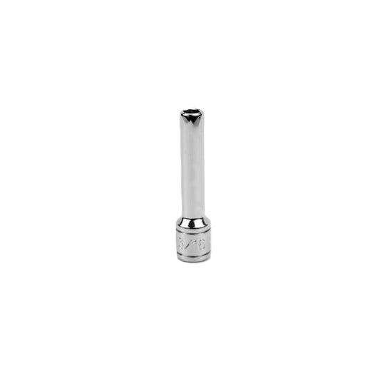SK Tools - 3/16 in.- 1/4 in.- Drive 6 Point Fractional Deep Chrome Socket