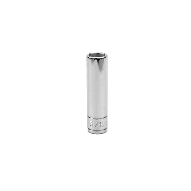 SK Tools - 3/8 in.- 1/4 in.- Drive 6 Point Fractional Deep Chrome Socket