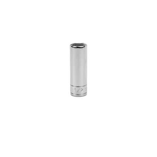 SK Tools - 1/2 in.- 1/4 in.- Drive 6 Point Fractional Deep Chrome Socket