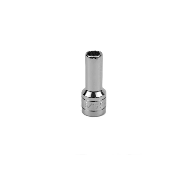 SK Tools - 5/16 in.- 3/8 in.- Drive 12 Point Fractional Deep Chrome Socket