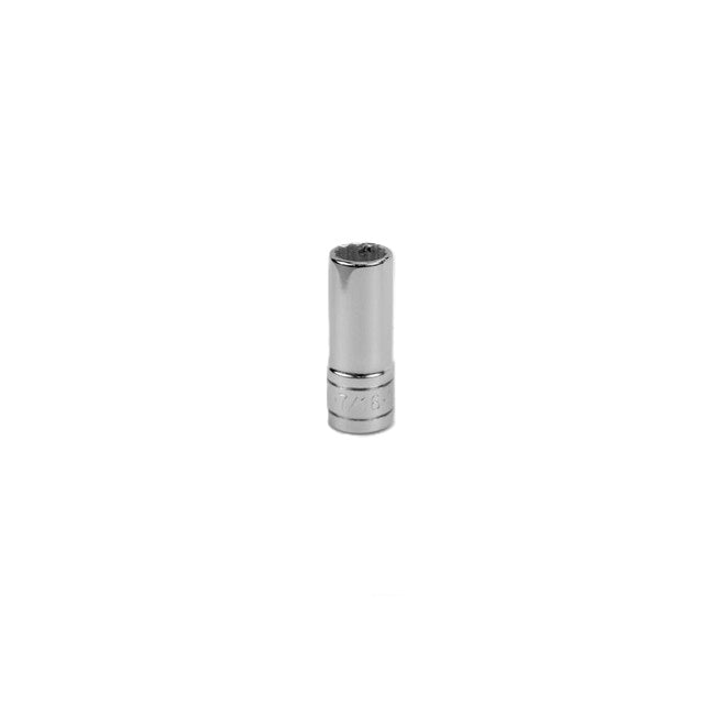 SK Tools - 7/16 in.- 3/8 in.- Drive 12 Point Fractional Deep Chrome Socket