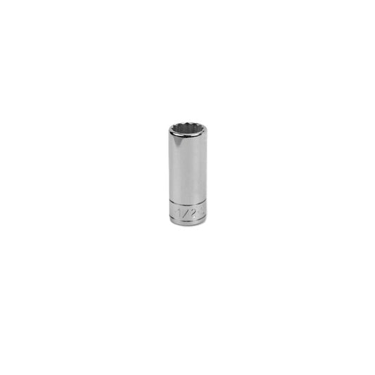 SK Tools - 1/2 in.- 3/8 in.- Drive 12 Point Fractional Deep Chrome Socket
