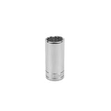 SK Tools - 7/8 in.- 3/8 in.- Drive 12 Point Fractional Deep Chrome Socket
