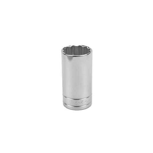SK Tools - 1 in.- 3/8 in.- Drive 12 Point Fractional Deep Chrome Socket