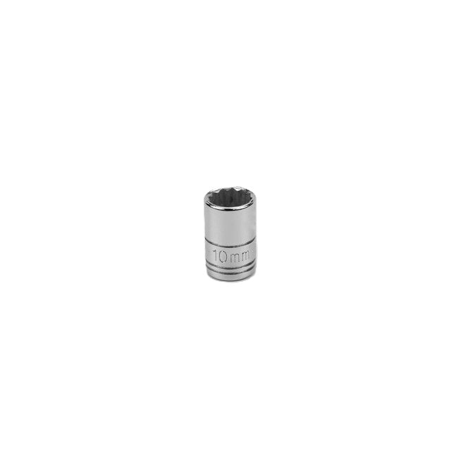 SK Tools - 10 mm 1/4 in.- Drive 12 Point Metric Standard Chrome Socket