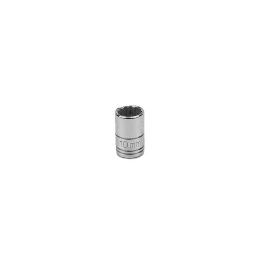 SK Tools - 10 mm 1/4 in.- Drive 12 Point Metric Standard Chrome Socket