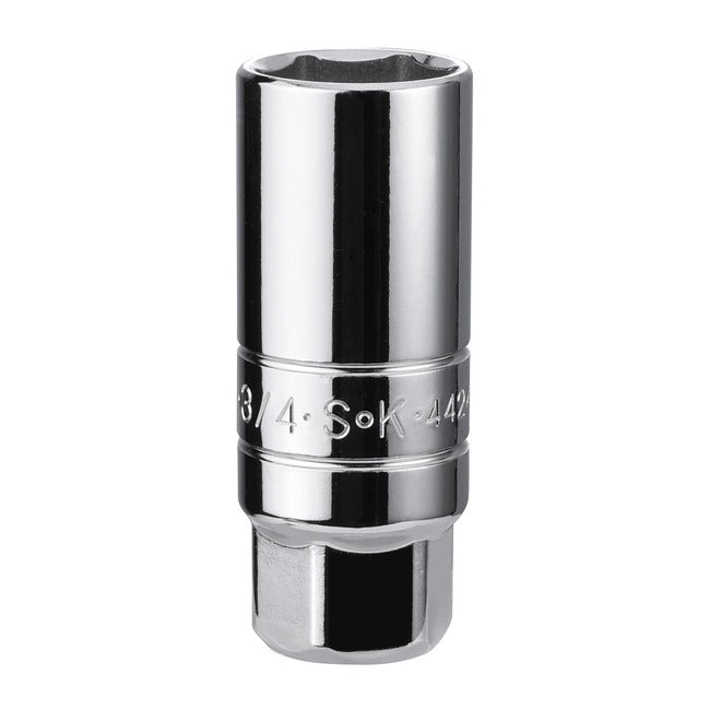 SK Tools - 3/4 in.- 3/8 in.- Drive Fractional Spark Plug Chrome Socket