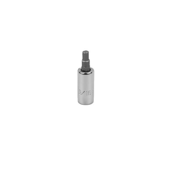 SK Tools - 3/16 in.- 1/4 in.- Drive Hex Chrome Bit Socket
