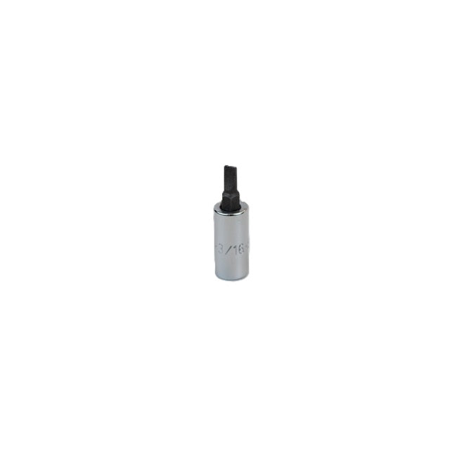 SK Tools - 3/16 in.- 1/4 in.- Drive Slotted Screwdriver Chrome Bit Socket