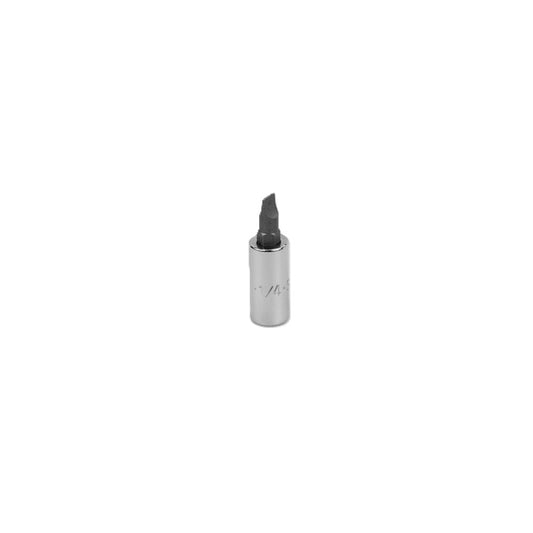 SK Tools - 1/4 in.- 1/4 in.- Drive Slotted Screwdriver Chrome Bit Socket