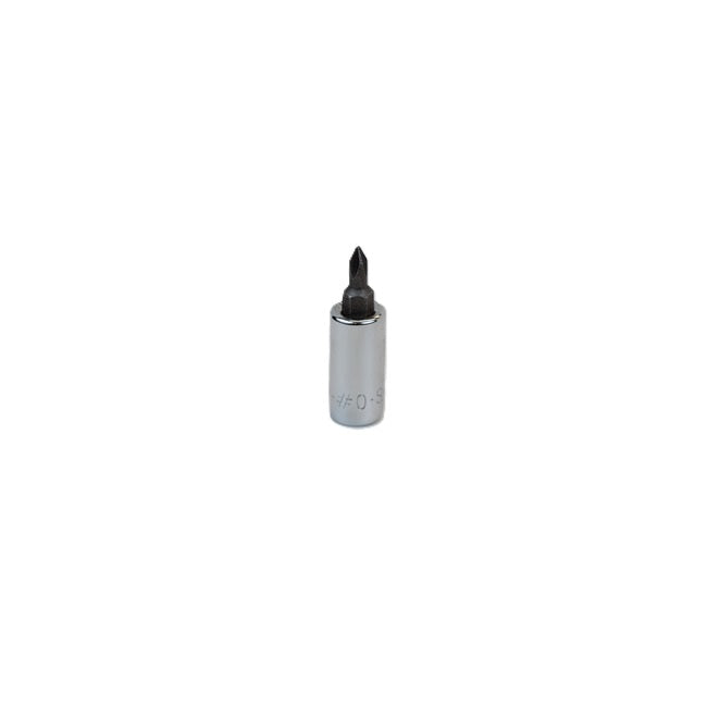 SK Tools - #0 1/4 in.- Drive Phillips Screwdriver Chrome Bit Socket