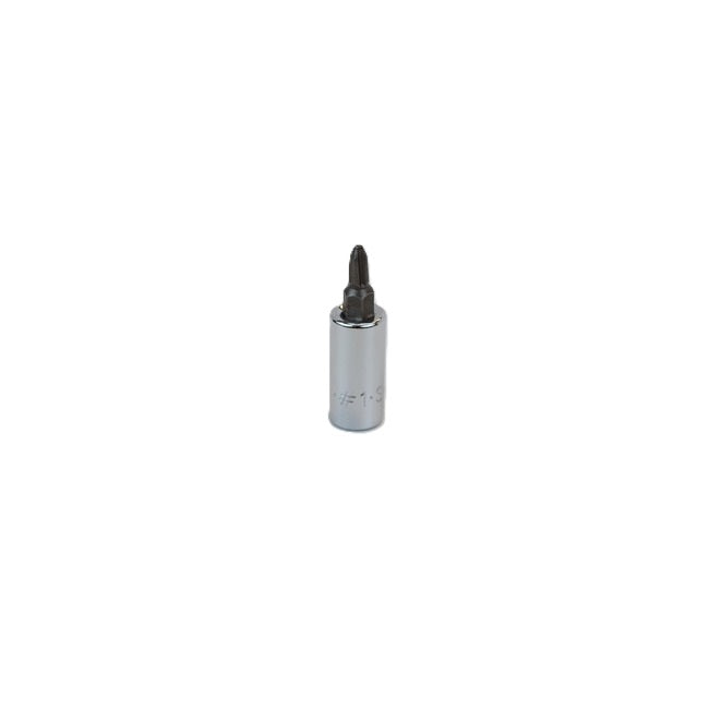 SK Tools - #1 1/4 in.- Drive Phillips Screwdriver Chrome Bit Socket