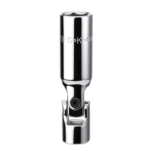 SK Tools - 5/8 in.- 3/8 in.- Drive Fractional Swivel Spark Plug Chrome Socket