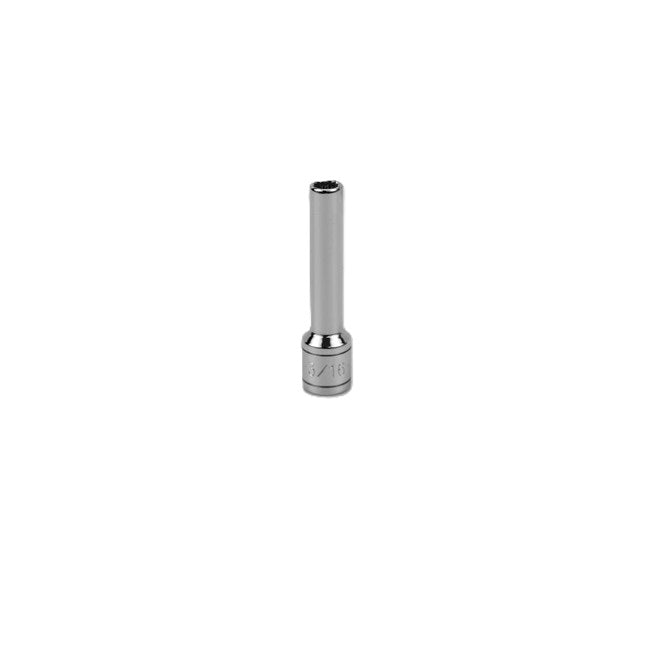 SK Tools - 3/16 in.- 1/4 in.- Drive 12 Point Fractional Deep Chrome Socket