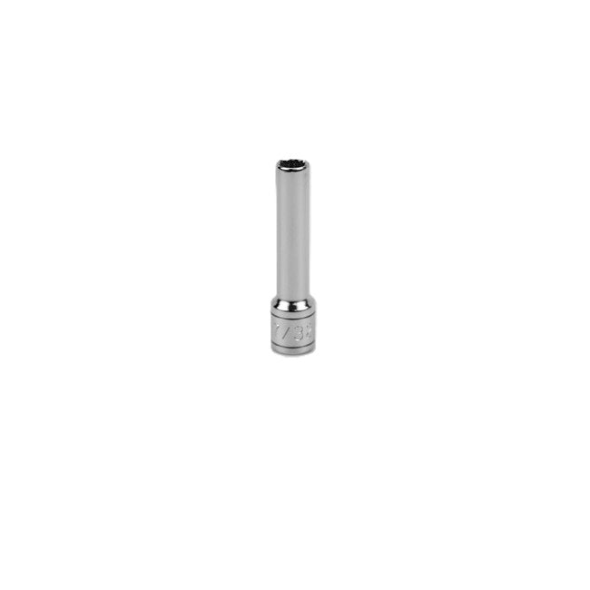 SK Tools - 7/32 in.- 1/4 in.- Drive 12 Point Fractional Deep Chrome Socket