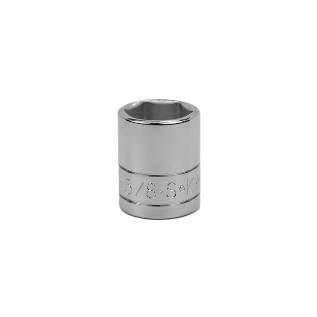 SK Tools - 5/8 in.- 3/8 in.- Drive 6 Point Fractional Standard Chrome Socket