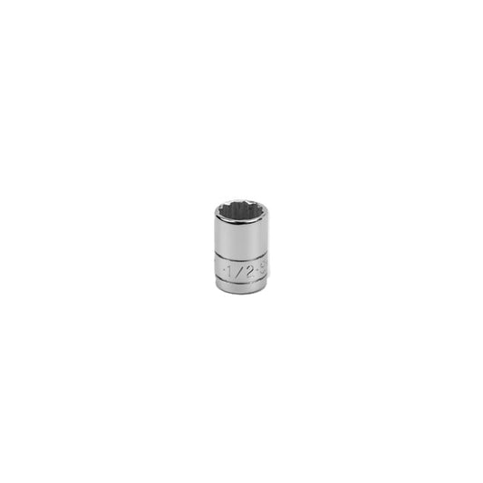 SK Tools - 1/2 in.- 3/8 in.- Drive 12 Point Fractional Standard Chrome Socket