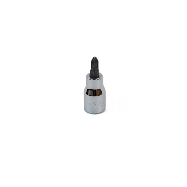 SK Tools - #2 3/8 in.- Drive Phillips Screwdriver Chrome Bit Socket
