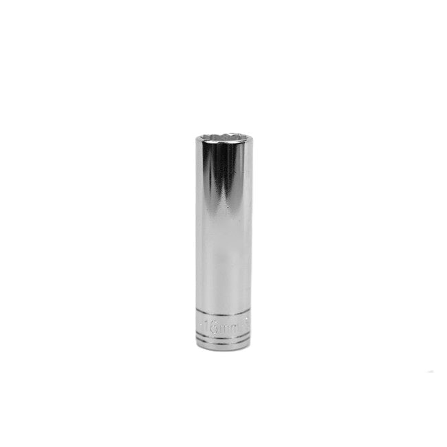 SK Tools - 16 mm 1/2 in.- Drive 12 Point Metric Deep Chrome Socket