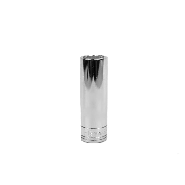 SK Tools - 19 mm 1/2 in.- Drive 12 Point Metric Deep Chrome Socket
