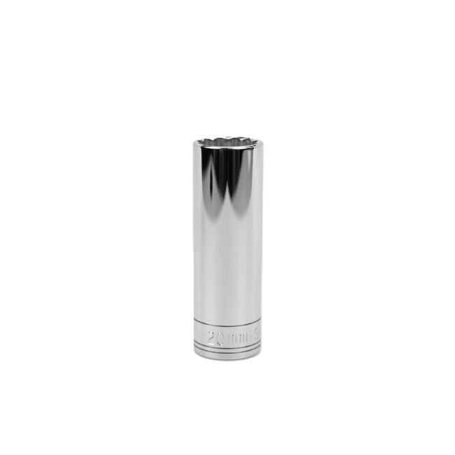 SK Tools - 20 mm 1/2 in.- Drive 12 Point Metric Deep Chrome Socket