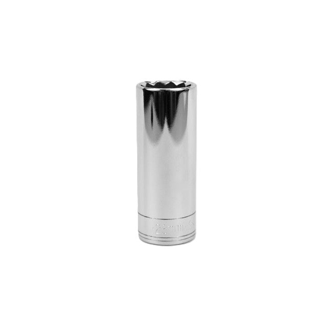 SK Tools - 23 mm 1/2 in.- Drive 12 Point Metric Deep Chrome Socket