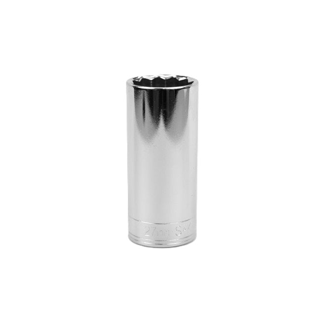 SK Tools - 27 mm 1/2 in.- Drive 12 Point Metric Deep Chrome Socket
