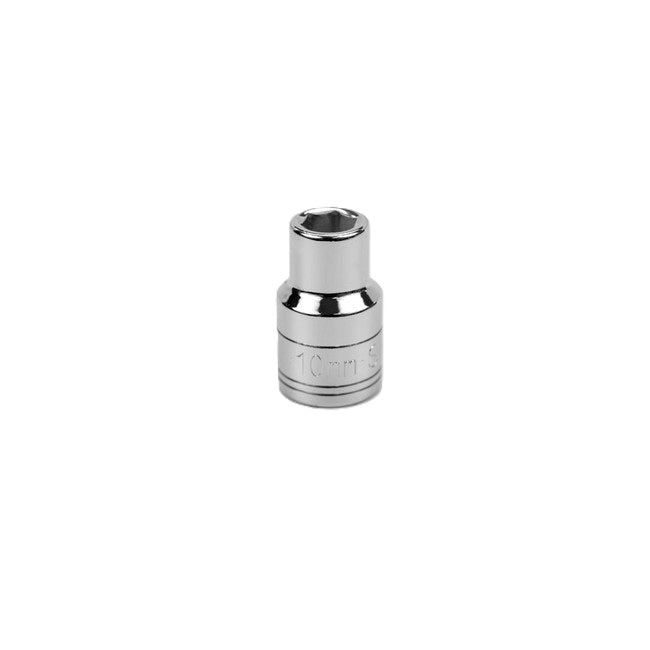 SK Tools - 10 mm 1/2 in.- Drive 6 Point Metric Standard Chrome Socket