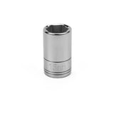 SK Tools - 15 mm 1/2 in.- Drive 6 Point Metric Standard Chrome Socket