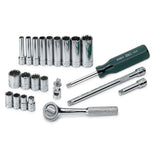 SK Tools - 22 Piece 1/4 in.- Drive 12 Pt Standard Fractional Chrome Socket Set