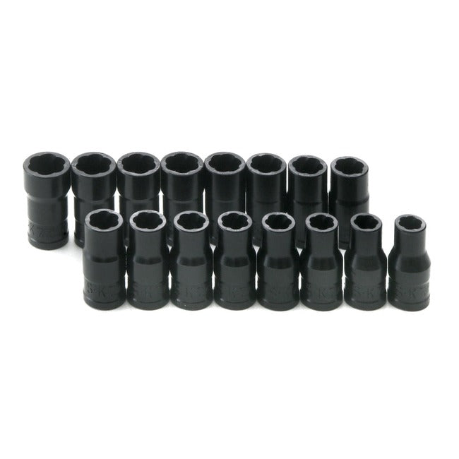 SK Tools - 16 Piece, 1/4 in.- Drive TurboSocket Set
