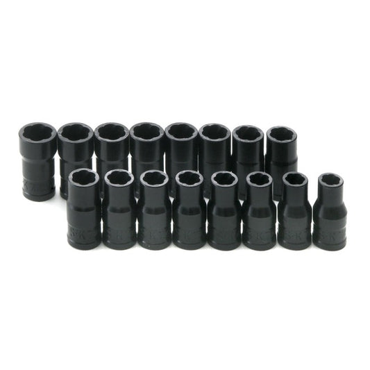 SK Tools - 16 Piece, 1/4 in.- Drive TurboSocket Set