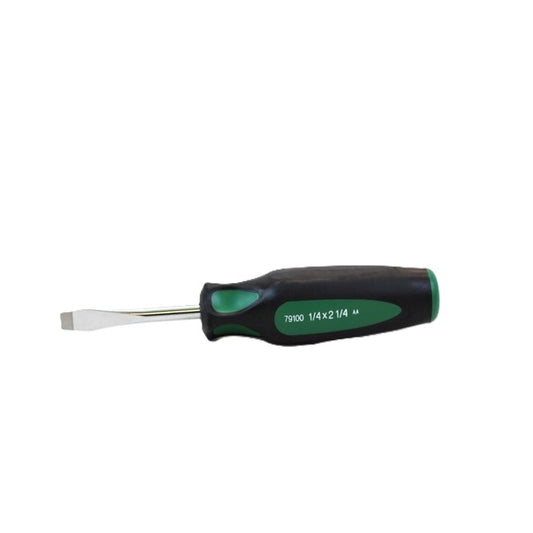 SK Tools - 1/4 in.- x 2-1/4 in.- Keystone CushionGrip Slotted Screwdriver