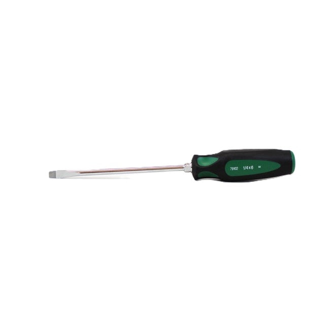 SK Tools - 1/4 in.- x 6 in.- Keystone CushionGrip Slotted Screwdriver
