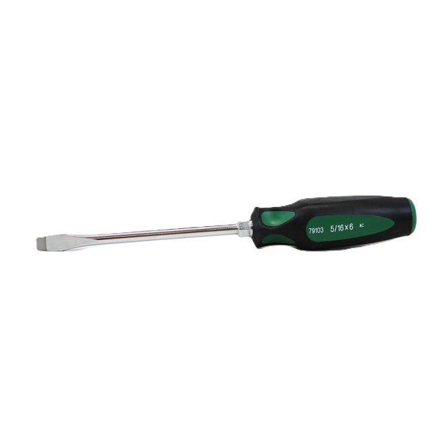 SK Tools - 5/16 in.- x 6 in.- Keystone CushionGrip Slotted Screwdriver