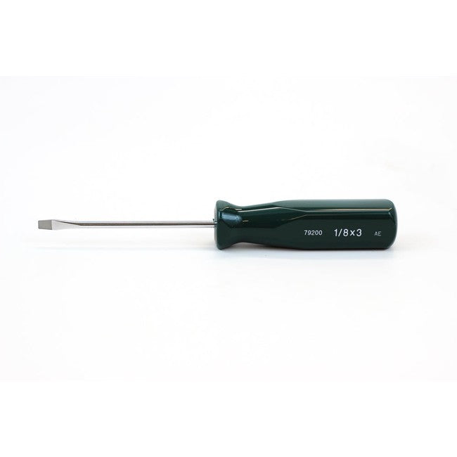 SK Tools - 1/8 in.- x 3 in.- Keystone SureGrip Slotted Screwdriver