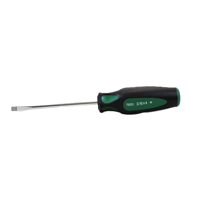 SK Tools - 3/16 in.- x 4 in.- Keystone CushionGrip Slotted Screwdriver
