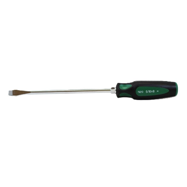 SK Tools - 5/16 in.- x 8 in.- Keystone CushionGrip Slotted Screwdriver