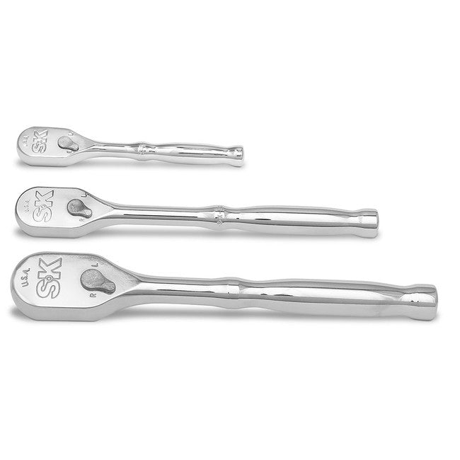 SK Tools - LP90 Fixed Head Teardrop Ratchet 3 Piece Set